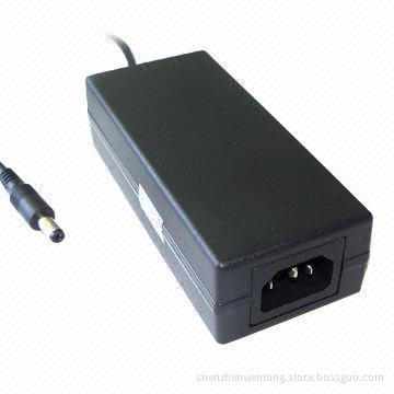 AC/DC Adapter with 60W Output Power, Suitable for Scanners, Measures 120 x 53 x 32mm